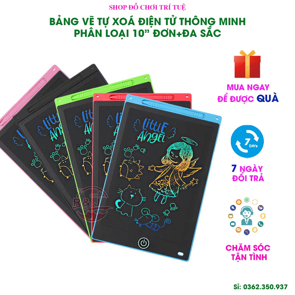 ''CHUYÊN SỈ,LẺ'' Bảng Viết Tự Xoá- Vẽ LCD𝑭𝑹𝑬𝑬𝑺𝑯𝑰𝑷Điện Tử Thông Minh Cho Bé 10 inch Đơn &amp; Đa Sắc- Mua Ngay để được QUÀ