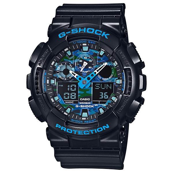 Đồng hồ Nam Dây Nhựa Casio G-Shock GA-100CB-1A chính hãng bảo hành 5 năm Pin trọn đời