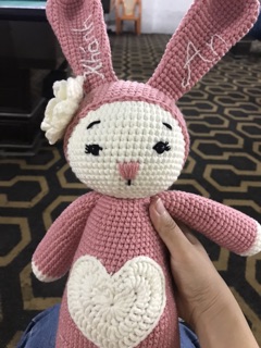 THÚ LEN HANDMADE - THỎ HỒNG PIPO