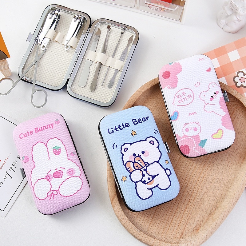 Bộ Dụng Cụ Kềm Bấm Móng Tay 7 Chi Tiết Hoạt Hình Dễ Thương