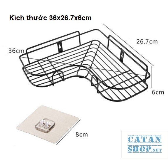 KỆ GÓC ĐA NĂNG, Kệ bằng sắt siêu chắc chắn phụ kiện lý tưởng cho phòng tắm, nhà bếp cực kỳ tiện dụng GD231-KNTGocLL