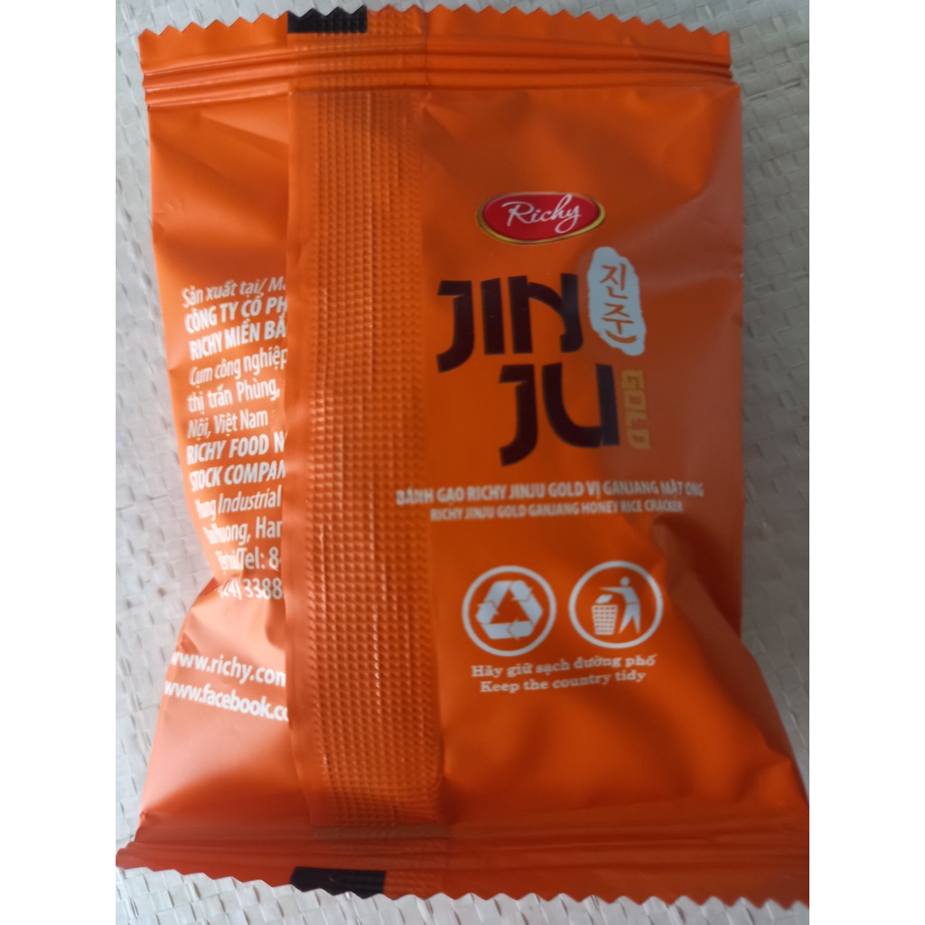 Bánh Gạo JinJu Gold hương vị Gangjang Mật ong túi 120gr