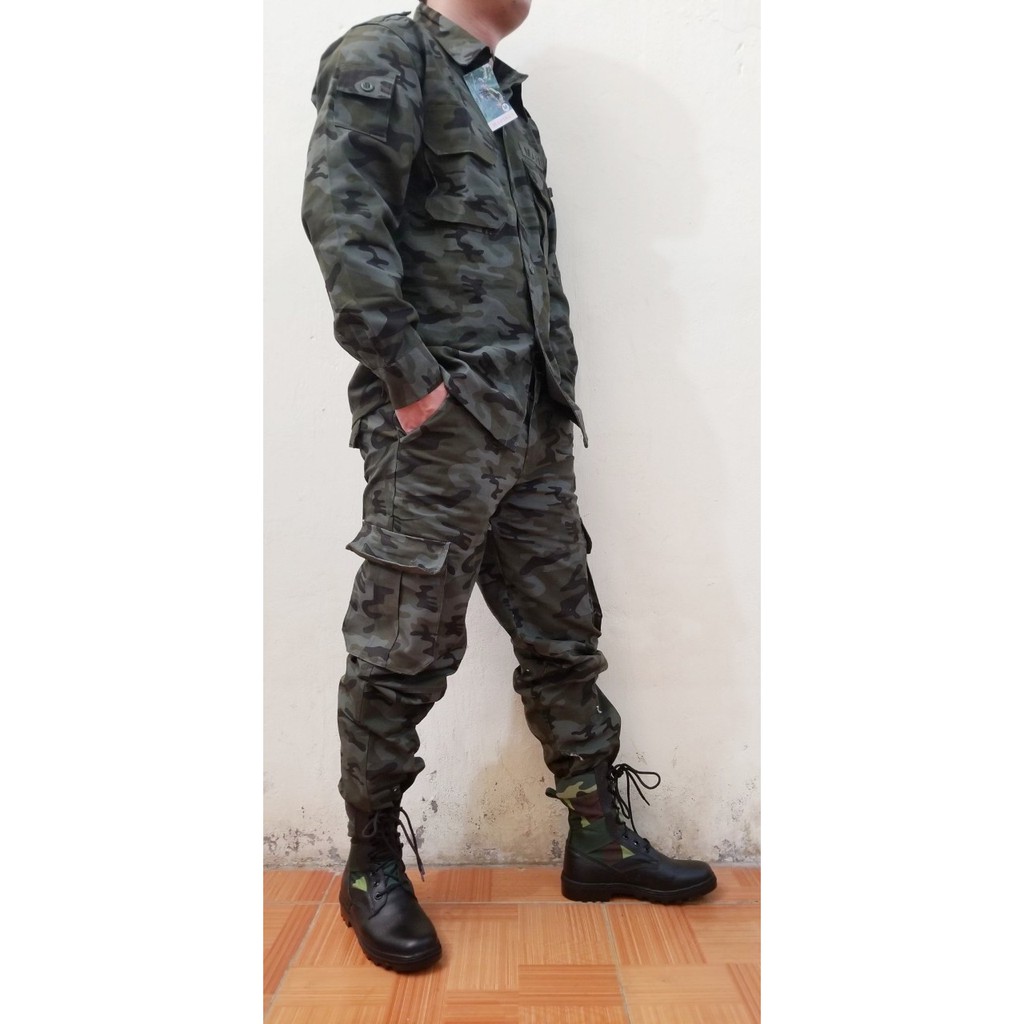 QUẦN ÁO LÍNH RẰN RI MÀU XANH ĐẬM | BigBuy360 - bigbuy360.vn