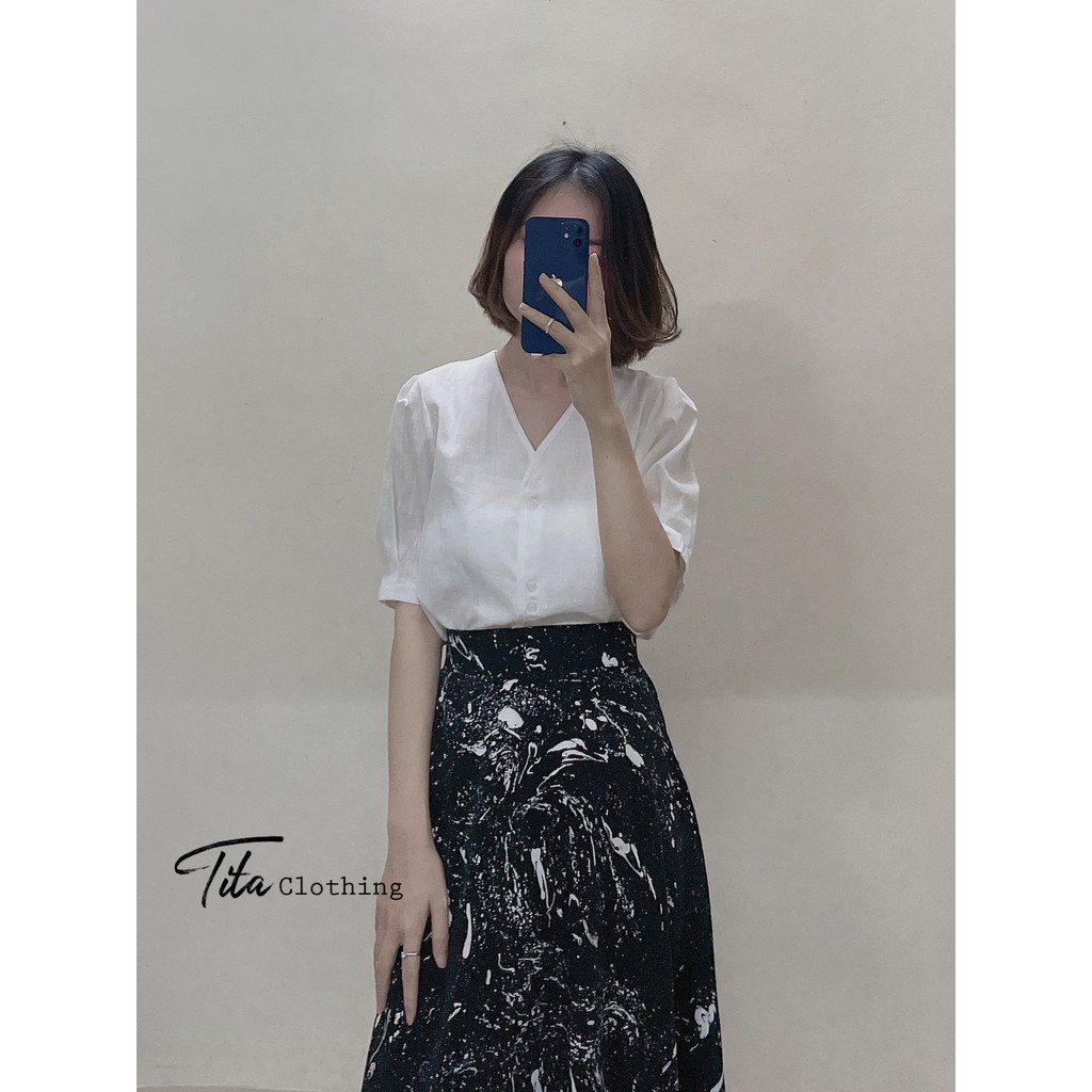 [Ảnh thật] Chân váy midi dài cao cấp hoạ tiết ấn tượng | BigBuy360 - bigbuy360.vn