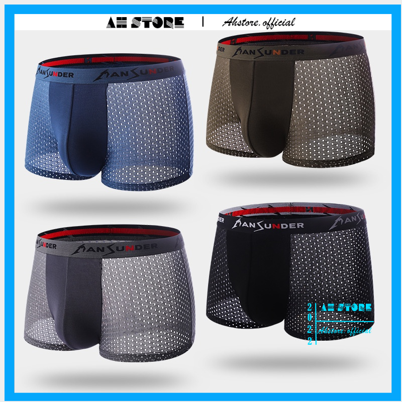 Quần Lót Nam Boxer ICON DEMIN Cotton - Sịp Đùi Nam Cotton Mềm Mịn Co Giãn 4 Chiều - AhStore