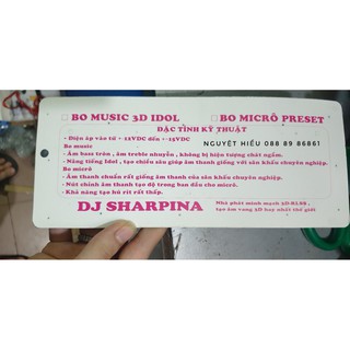 Bo mạch music 3D micro preset DJ Sharpina