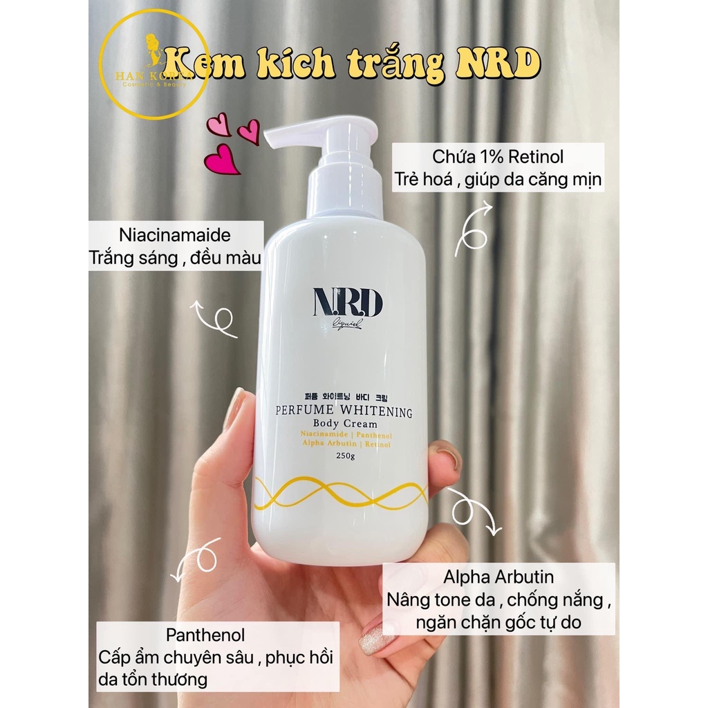 Kem Ủ Trắng Da Body NRD 250g, Dưỡng Trắng Chuyên Sâu, Dưỡng Ẩm, Chống Lão Hóa, Trẻ Hóa Da