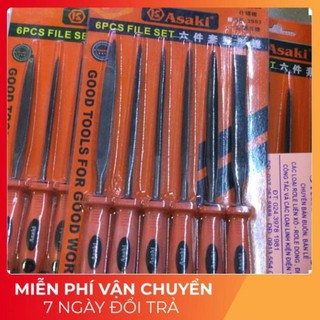 Bộ dũa asaki ak -3903 phi 5x180mm thép không gỉ