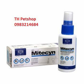 Alkin Mitecyn - Thuốc xịt trị viêm da, nấm, ghẻ cho chó mèo