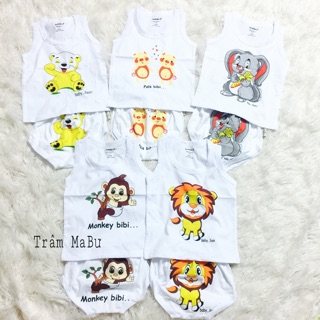  Set combo 5 bộ đồ ba lỗ chip em bé, đồ bé trai, đồ bé gái