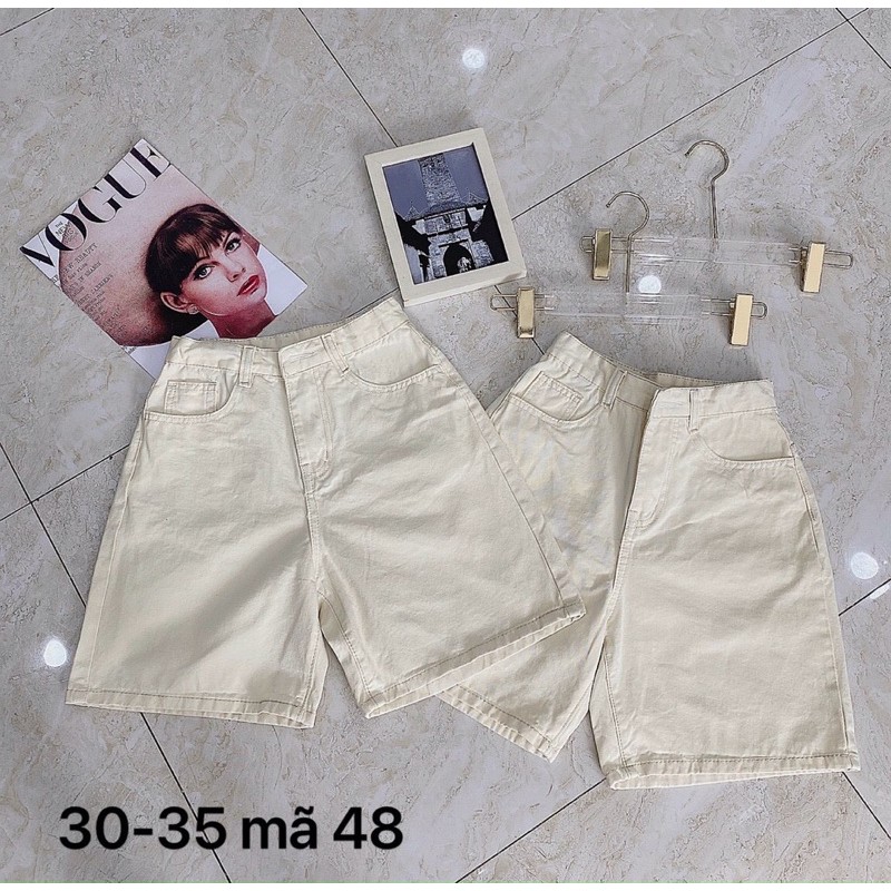 Quần Short ngố kaki nữ lưng cao bigsize 40kg- 80kg. Có 3 màu hàng VNXK
