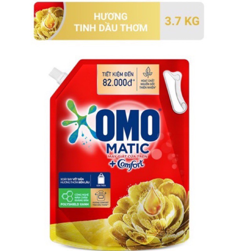 Nước Giặt OMO Túi 3,7Kg Tinh Dầu Thơm