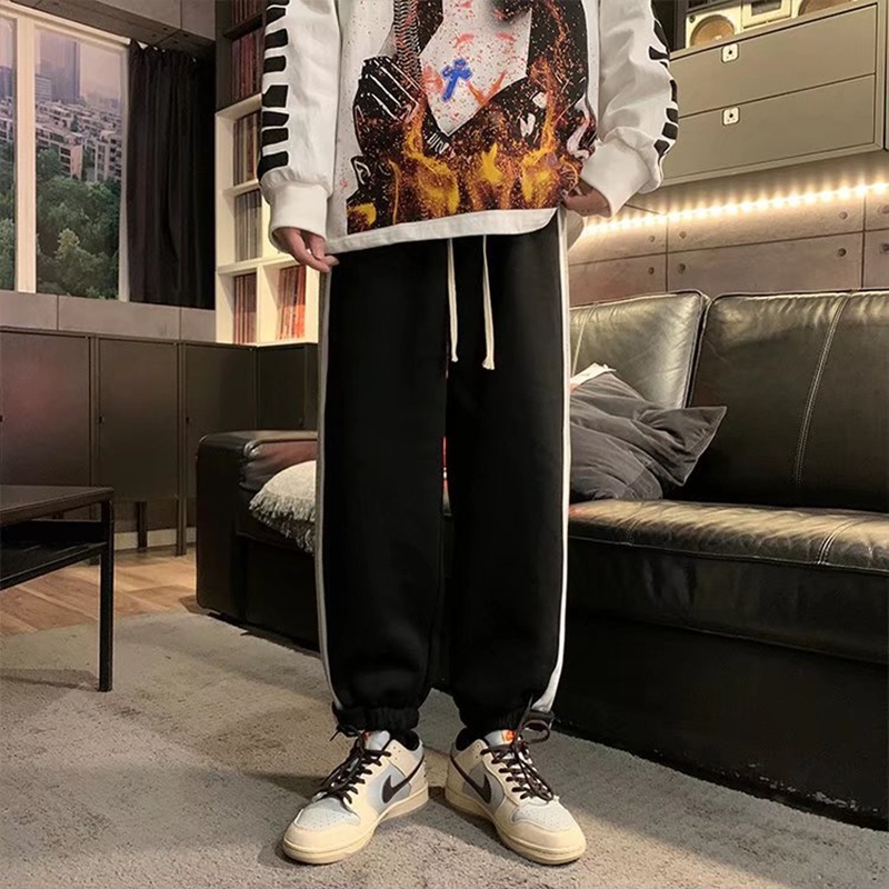 Quần Thể Thao Dáng Rộng Có Khóa Dán Màu Sắc Trẻ Trung Năng Động Cho Nam Giới Size M-2xl