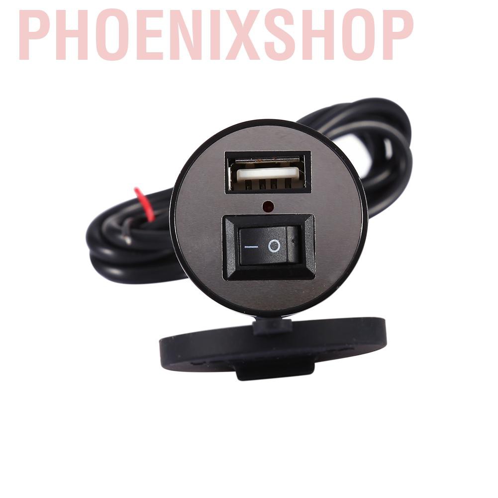 Bộ Sạc Điện Thoại Usb 12v Chống Nước Cho Xe Mô Tô