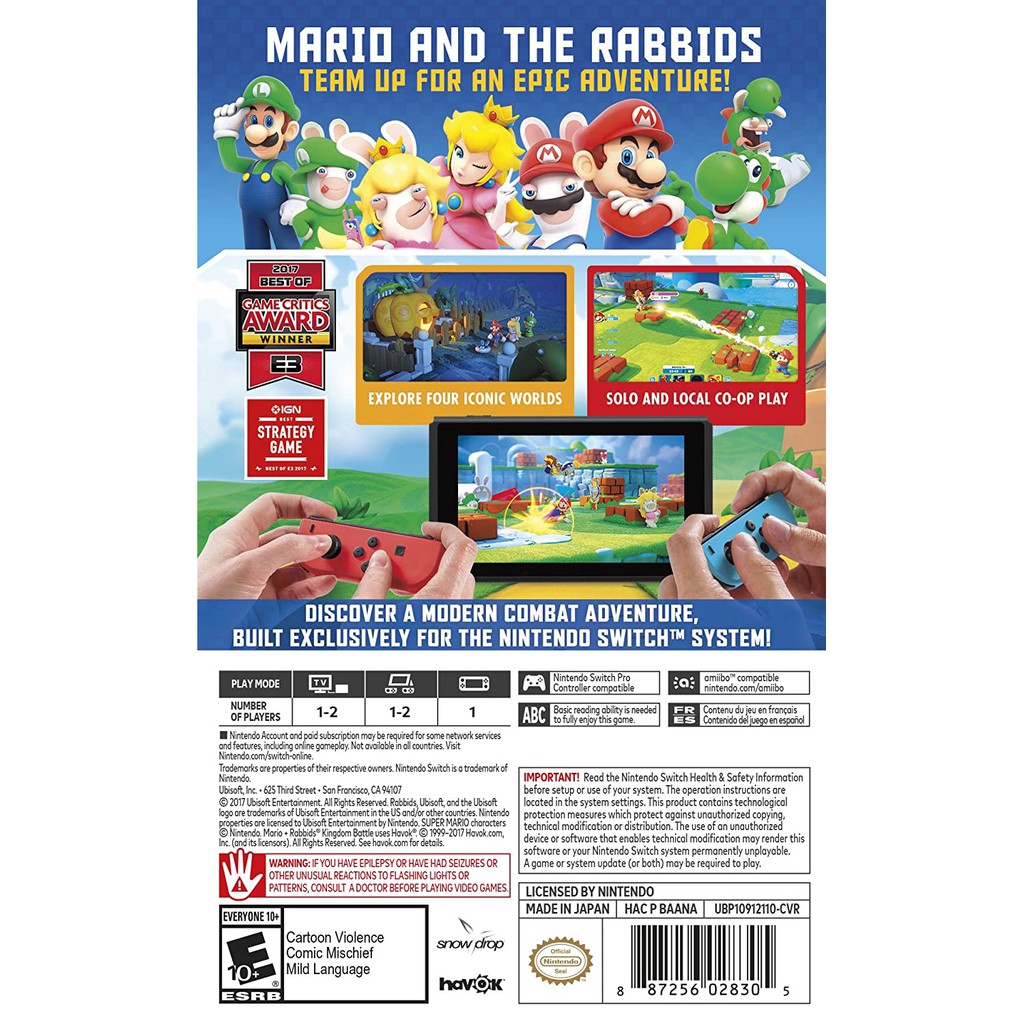 [US] Trò chơi Mario + Rabbids Kingdom Battle - Nintendo Switch