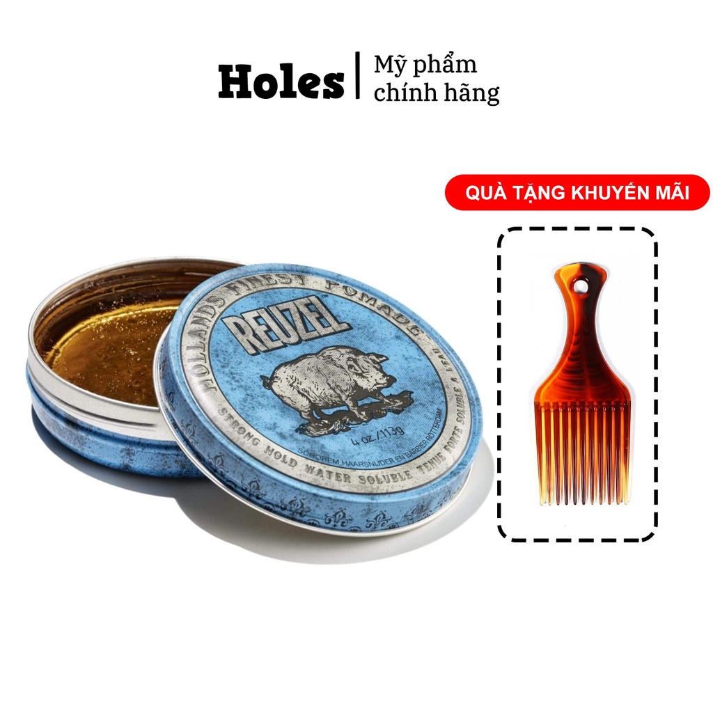 Sáp vuốt tóc Reuzel Blue Pomade Strong Hold Water