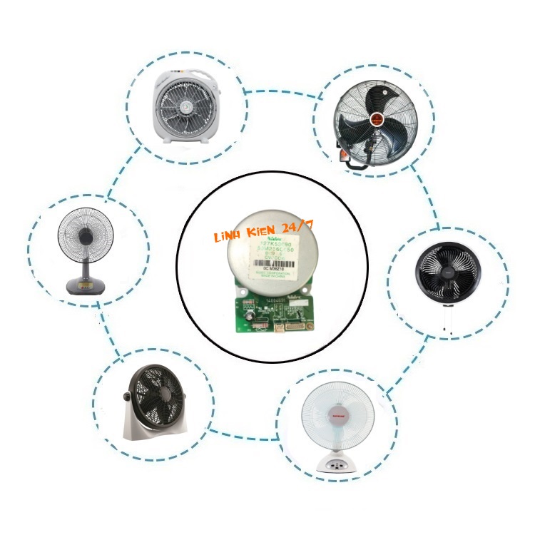 ĐỘNG CƠ BRUSHLESS KHÔNG CHỔI THAN CHẾ QUẠT 15V-24V 50M266C050 TRỤC 6MM