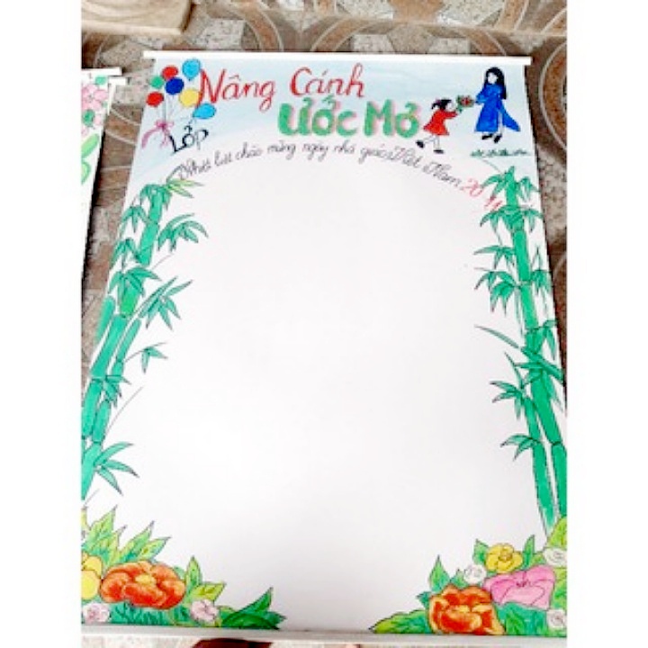 Thanh nẹp dẹt nhựa loại 50/60/70/83 cm màu trắng dùng để treo hình, lịch, tranh