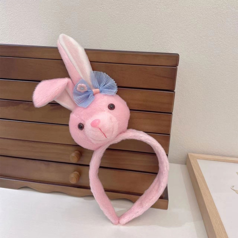 Băng Đô Tai Thỏ Phối Lông Xù Dành Cho Hóa Trang