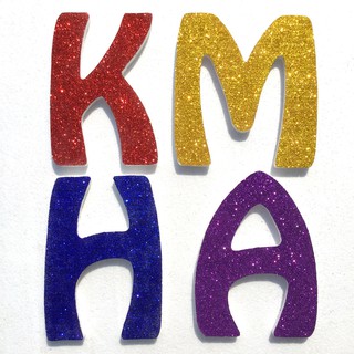 Chữ xốp kim tuyến nhiều màu - Chữ xốp Sinh nhật