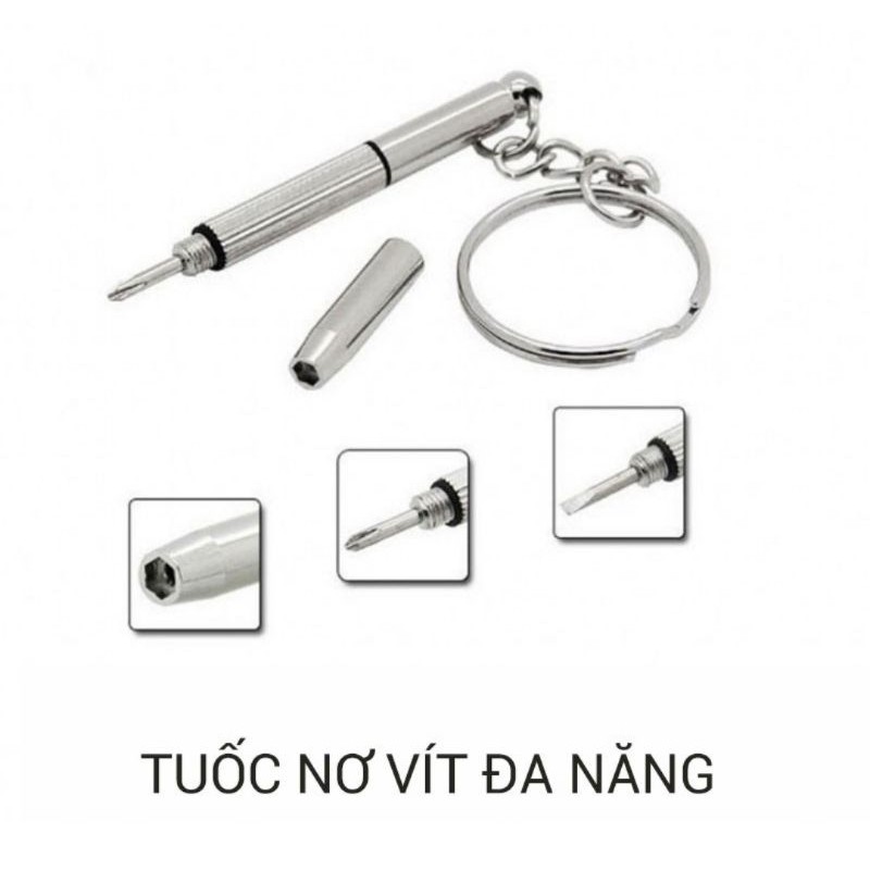 Móc khóa tua vít đa năng 3in1 sữa chữa đồng hồ, mắt kính...