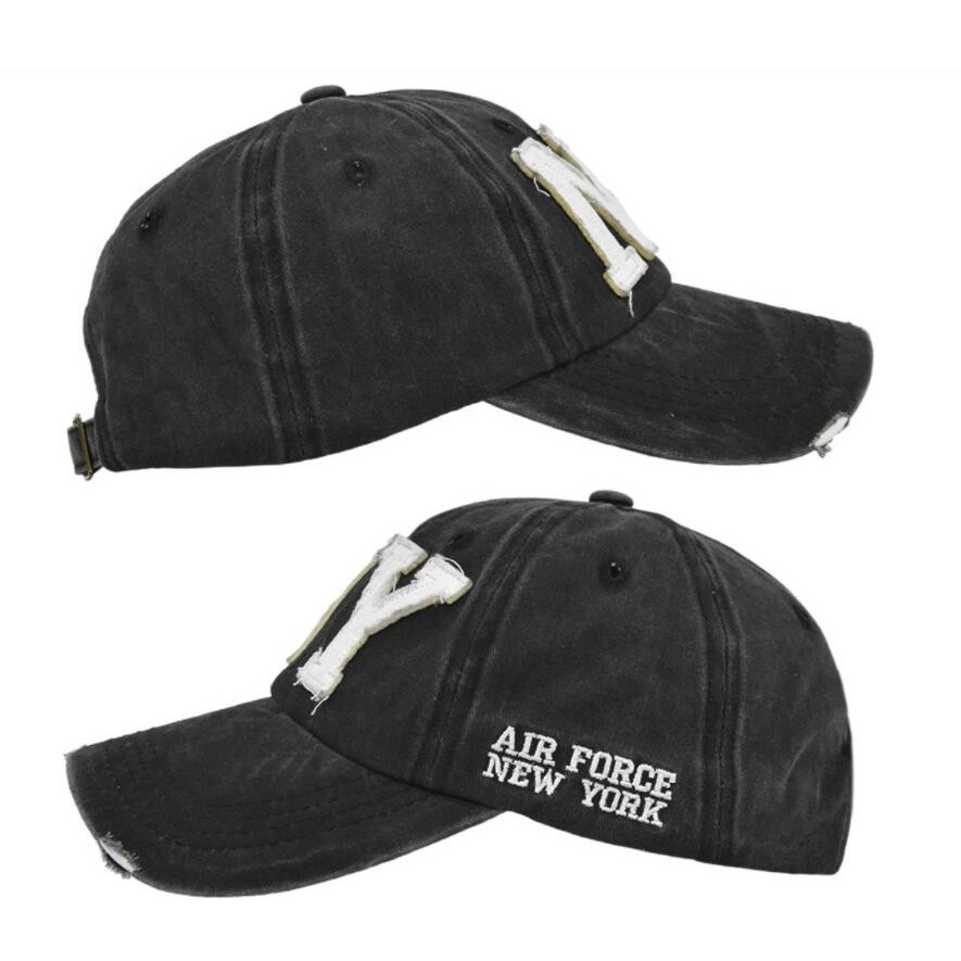 Mũ Lưỡi Trai NY Vải Cotton Kiểu Vintage Thể Thao Cá Tính Cho Nam Và Nữ