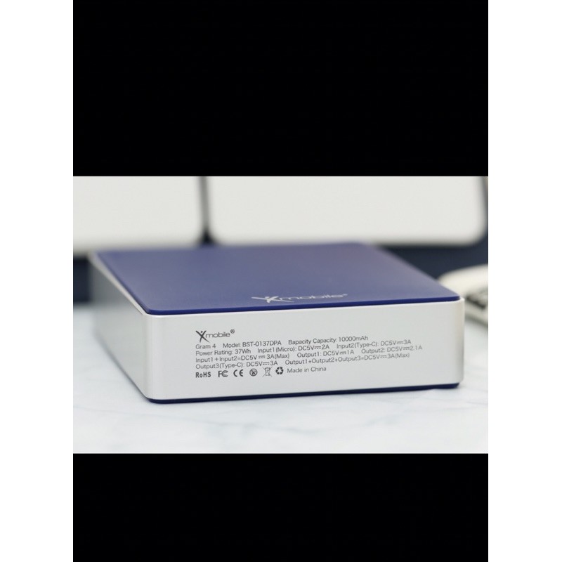 ] Pin sạc dự phòng 10.000 mAh Xmobile Gram 4 Xanh Navy