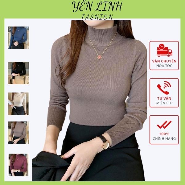 Áo Len Thu Đông Cổ Lọ Dài Tay Giữ Nhiệt Basic 6 Màu Trẻ Trung Chất Liệu Mềm Mịn Cao Cấp