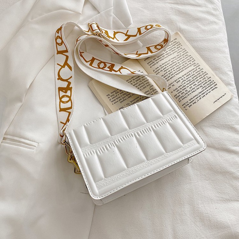 Túi Đeo Vai Dây Xích Bản Rộng In Chữ Phong Cách Hàn Quốc Cho Nữ