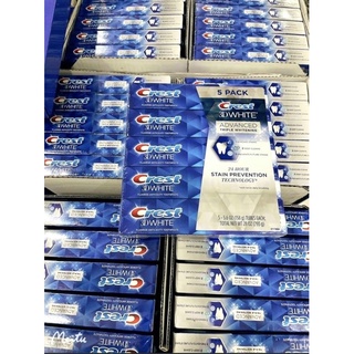 Kem đánh răng crest 3D White lốc 5 tuýp 147g chuẩn Mỹ