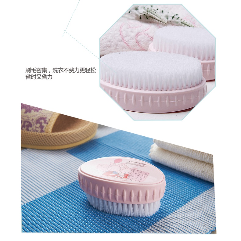 Bàn Chải Lông Mềm Dành Cho Giặt Đồ In Hình Gấu Thỏ - HÀNG MỚI VỀ