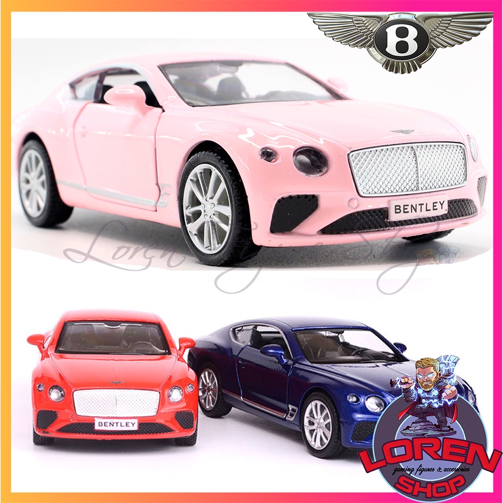 Mô hình ô tô kim loại Bentley Continental GT tỷ lệ 1:36, siêu xe đồ chơi chạy cót 13 cm lorenshop
