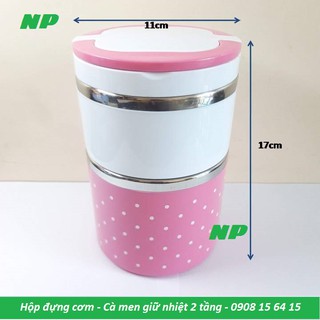 Hộp đựng thức ăn - Camen giữ nhiệt 2 tầng