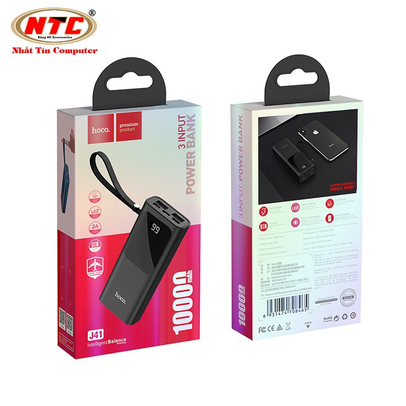 Pin sạc dự phòng Hoco J41 Intelligent Balance 10000mAh Polymer