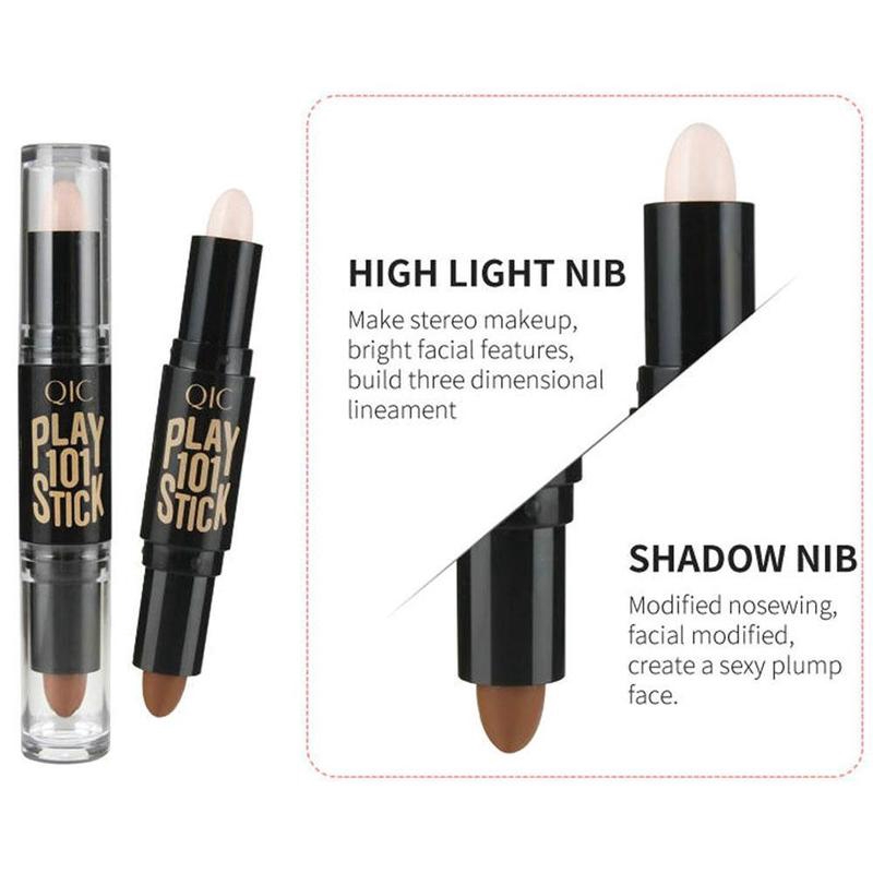 Natural Double-headed Face Cream Foundation Eye Concealer Pen Contour Stick