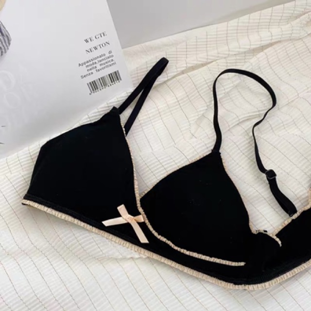 Set đồ lót cotton thoáng mát, áo lót không gọng mút mỏng thoải mái | BigBuy360 - bigbuy360.vn