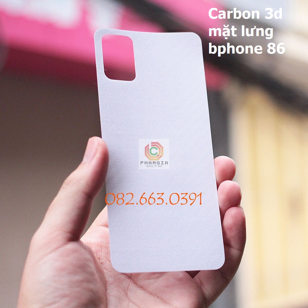 Dán mặt lưng Bphone 86 86S PPF chống trầy xước và skin carbon