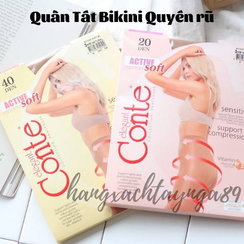 Quần tất Conte 40D Nga thon gọn, dai, mềm mịn, đàn hồi cao