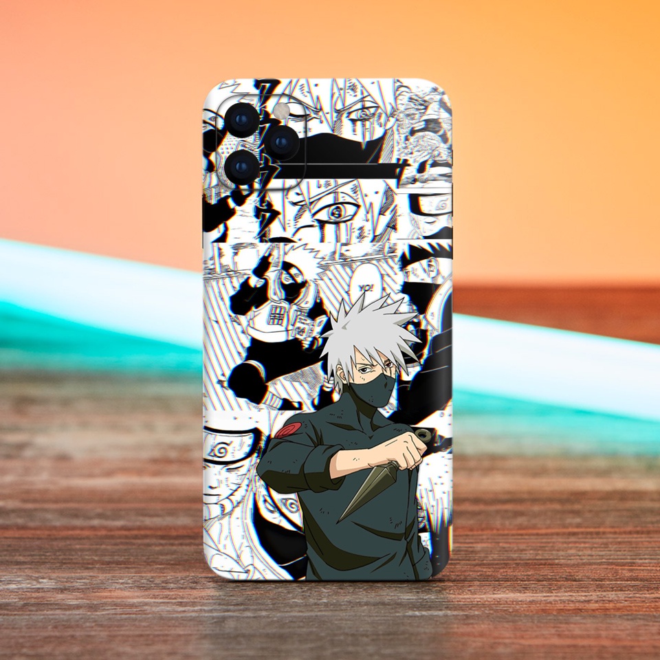 Miếng Dán Skin Điện Thoại Dán Lưng In Hình Kakashi Naruto Cho Iphone 6/ 7/ 8/ X/ XS/ 11/ 11 Pro Max Và Dòng Máy Android