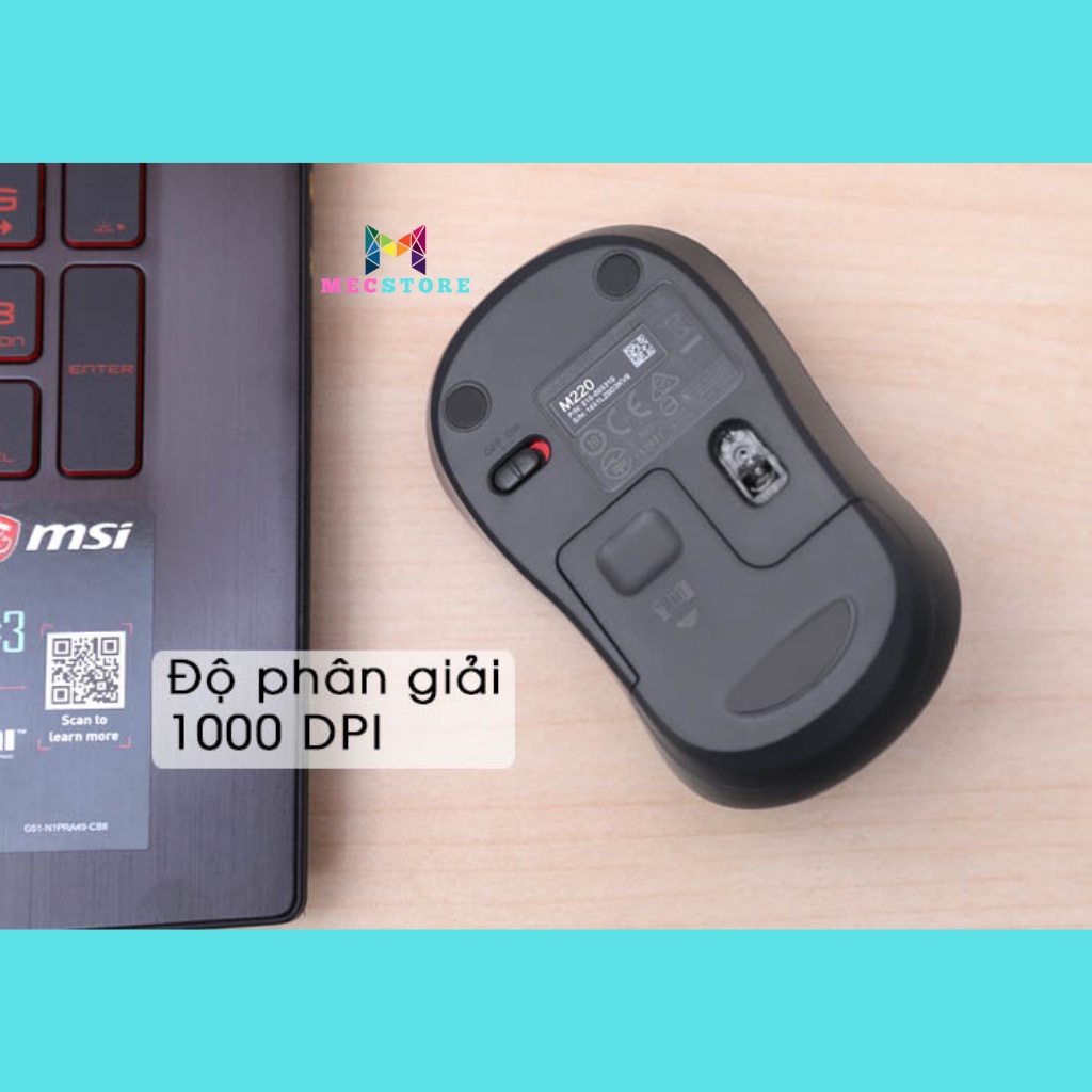 Chuột máy tính laptop không dây Logitech m220 silent không tiếng ồn - Bảo hành 12 tháng