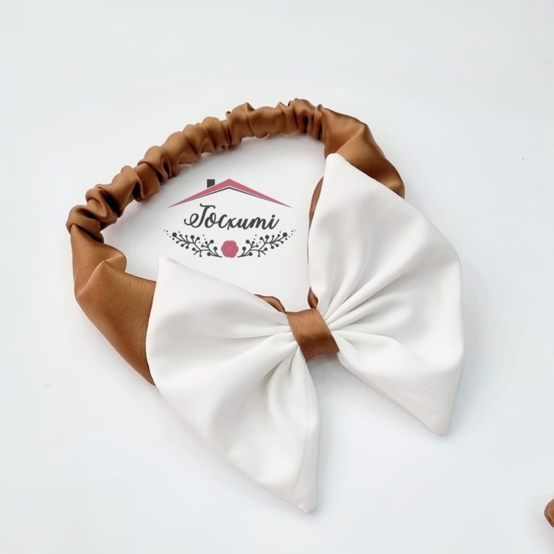 Set bộ yếm lụa nơ lưng nâu tây cao cấp siêu cưng - Tocxumi