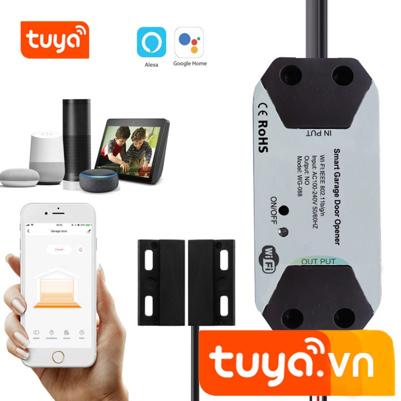 Công Tắc Điều Khiển Đóng Mở Cổng Tự Động Wifi Tuya SHP-AG1