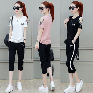 BỘ QUẦN ÁO THỂ THAO NỮ KHOÉT VAI