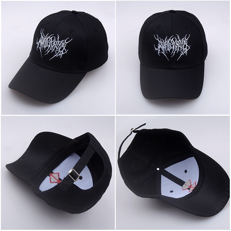 【2022 Mới】mũ Bóng Chày Thêu Hình Phong Cách Punk Gothic Đường Phố Có Thể Điều Chỉnh