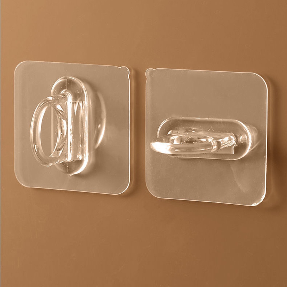 Set 5 móc treo đồ dán tường đa năng trong suốt không đục lỗ