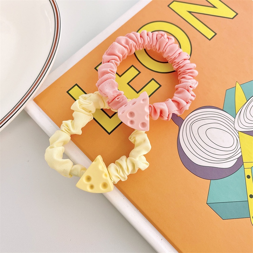 Set 2 dây buộc tóc phô mai đáng yêu - UniLabel