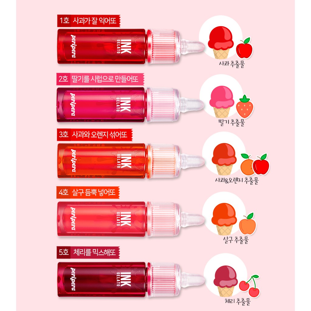 Peripera - Son Dạng Tint Lì Peripera Ink Gelato 3,5g new