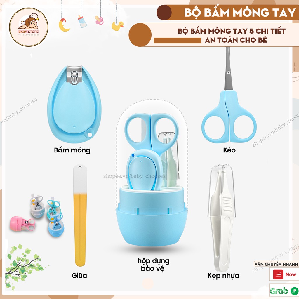 Bấm móng tay cho bé bộ 5 chi tiết