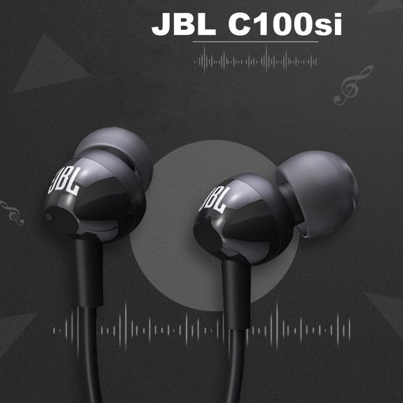 Tai Nghe Nhét Tai Jbl C100Si Chính Hãng Có Micro Âm Thanh Siêu Trầm