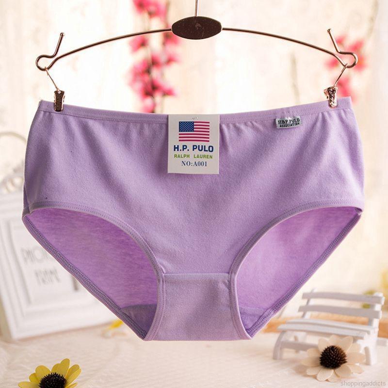 Quần lót cotton trơn màu thiết kế thoáng khí dành cho nữ | BigBuy360 - bigbuy360.vn
